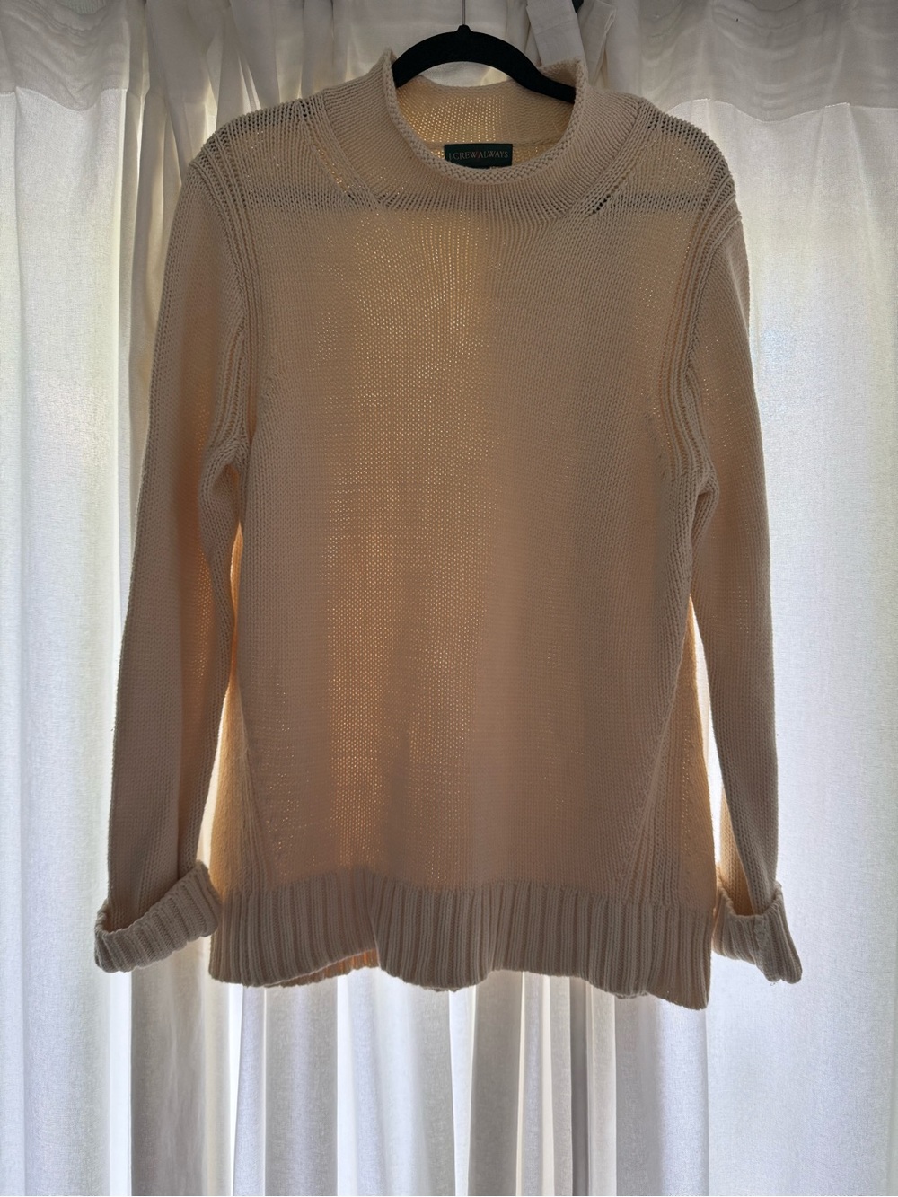 J. Crew Always Cream Rollneck Knit Sweater